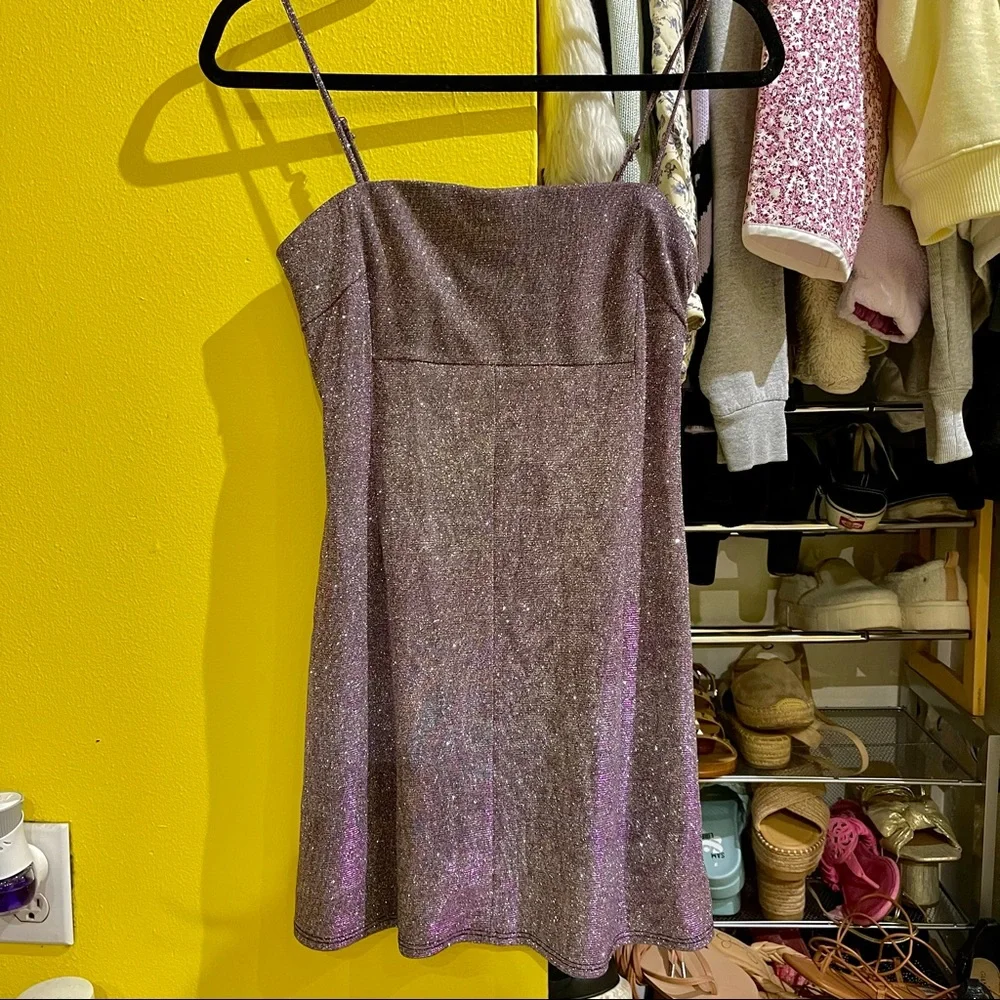 Urban Outfitters Purple Glitter Dress - Picture 8 of 8